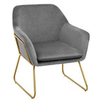 Grey Velvet Modern Accent Chair | Xander