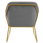 Grey Velvet Modern Accent Chair | Xander