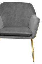 Grey Velvet Modern Accent Chair | Xander