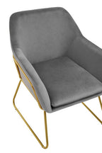 Grey Velvet Modern Accent Chair | Xander