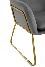 Grey Velvet Modern Accent Chair | Xander