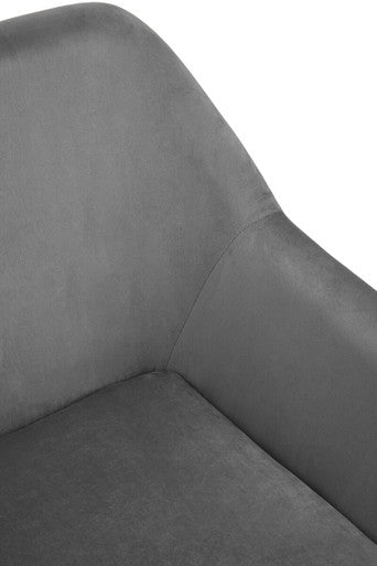 Grey Velvet Modern Accent Chair | Xander
