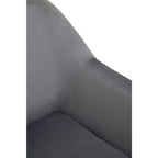 Grey Velvet and Black Frame Accent Chair | Xander