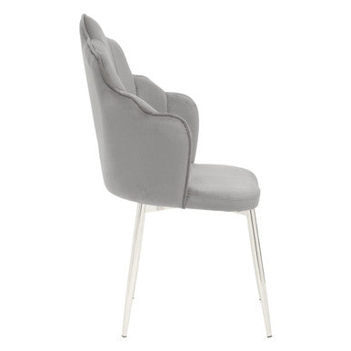 Grey Velvet Chair | Tian