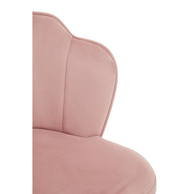 Pink Velvet Dining Chair with Gold Metal Legs | Tian