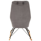 Grey Velvet Rocking Chair | Stockholm