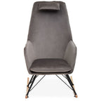 Grey Velvet Rocking Chair | Stockholm