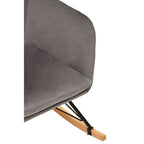 Grey Velvet Rocking Chair | Stockholm