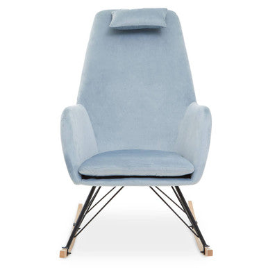Blue Velvet Rocking Chair | Stockholm