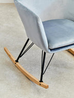 Blue Velvet Rocking Chair | Stockholm