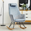 Blue Velvet Rocking Chair | Stockholm