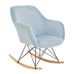 Small Blue Velvet Rocking Chair | Stockholm