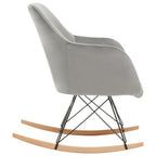 Small Grey Velvet Rocking Chair | Stockholm