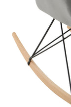 Small Grey Velvet Rocking Chair | Stockholm