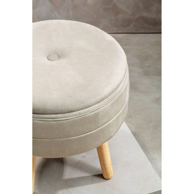Mink Velvet Stool | Ivy