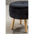 Black Velvet Stool | Ivy