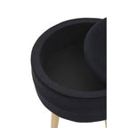 Black Velvet Stool | Ivy