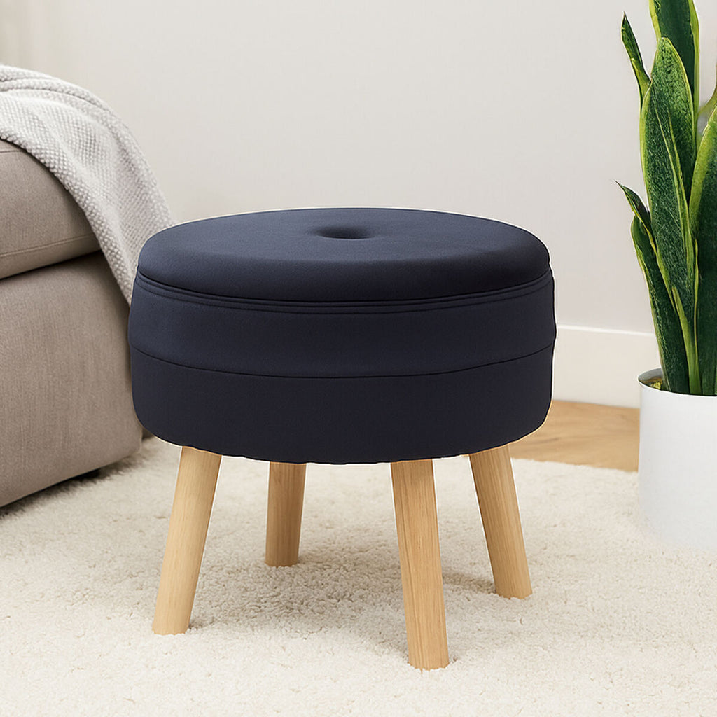 Black Velvet Stool | Ivy
