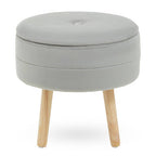 Grey Velvet Stool | Ivy