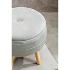 Grey Velvet Stool | Ivy