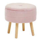 Pink Velvet Stool | Ivy