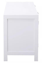White Wood and Rattan Media Unit | Sherman