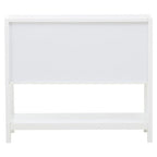 White Wood and Rattan Two Drawer Side Cabinet | Sherman
