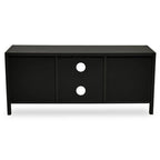 Black Wood and Rattan Media Unit | Sherman