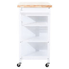 White Kitchen Trolley with Drawer and Cabinet | Frankfurt