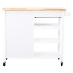 White Kitchen Trolley with Drawer and Cabinet | Frankfurt