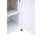 White Kitchen Trolley with Drawer and Cabinet | Frankfurt