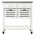 Cream Kitchen Trolley with Drawers and Rack | Frankfurt