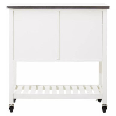 Cream Kitchen Trolley with Drawers and Rack | Frankfurt