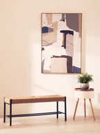 Natural Wooden Storage Side Table with Lift Up Lid Natural Wood Veneer Top, Viborg
