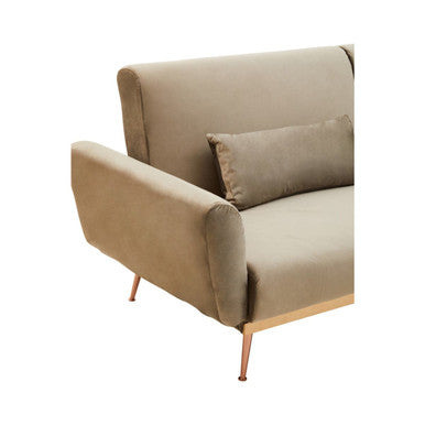 Mink Velvet Sofa Bed | Hatton