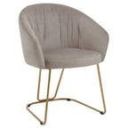 Mink Velvet Curved Dining Chair | Veneto