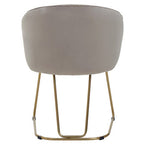 Mink Velvet Curved Dining Chair | Veneto