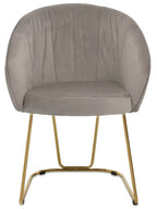 Mink Velvet Curved Dining Chair | Veneto