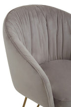 Mink Velvet Curved Dining Chair | Veneto