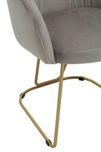 Mink Velvet Curved Dining Chair | Veneto