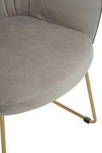 Mink Velvet Curved Dining Chair | Veneto