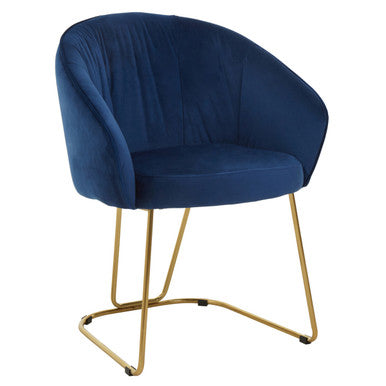 Midnight Velvet Curved Dining Chair | Veneto