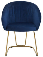 Midnight Velvet Curved Dining Chair | Veneto