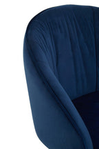 Midnight Velvet Curved Dining Chair | Veneto