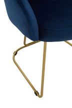 Midnight Velvet Curved Dining Chair | Veneto
