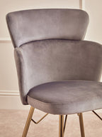 Grey Velvet Chair | Veneto