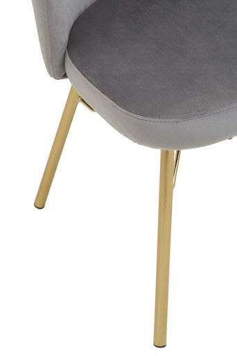 Grey Velvet Chair | Veneto