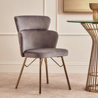 Grey Velvet Chair | Veneto