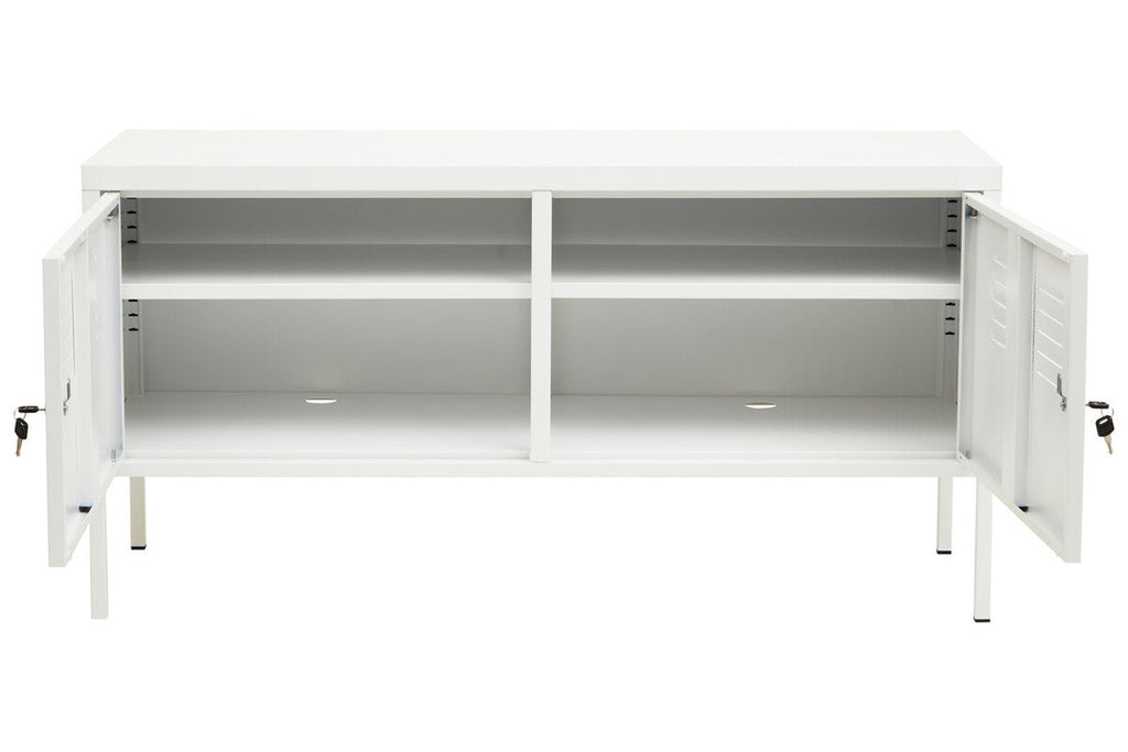 Two Door White Locker Cabinet | Academy