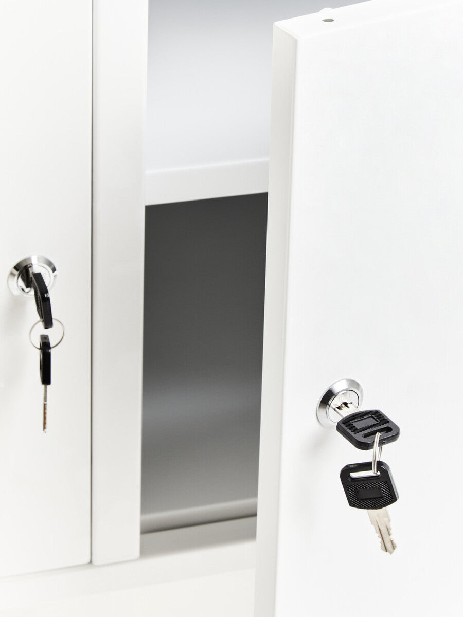 Two Door White Locker Cabinet | Academy